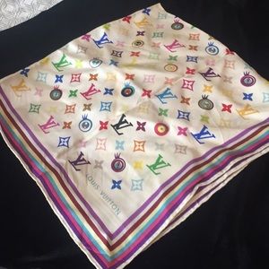 100% authentic Louis Vuitton Multicolored Scarf